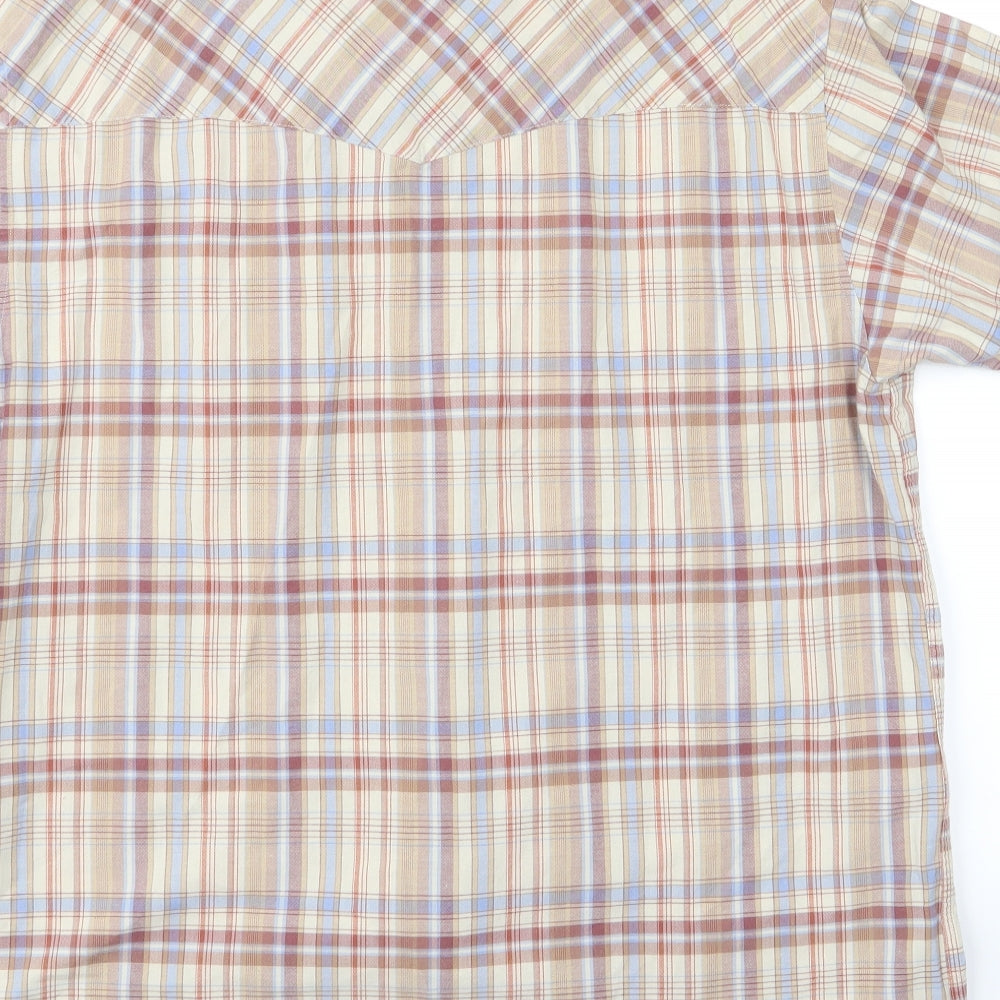 Blue Harbour Mens Beige Striped   Button-Up Size L