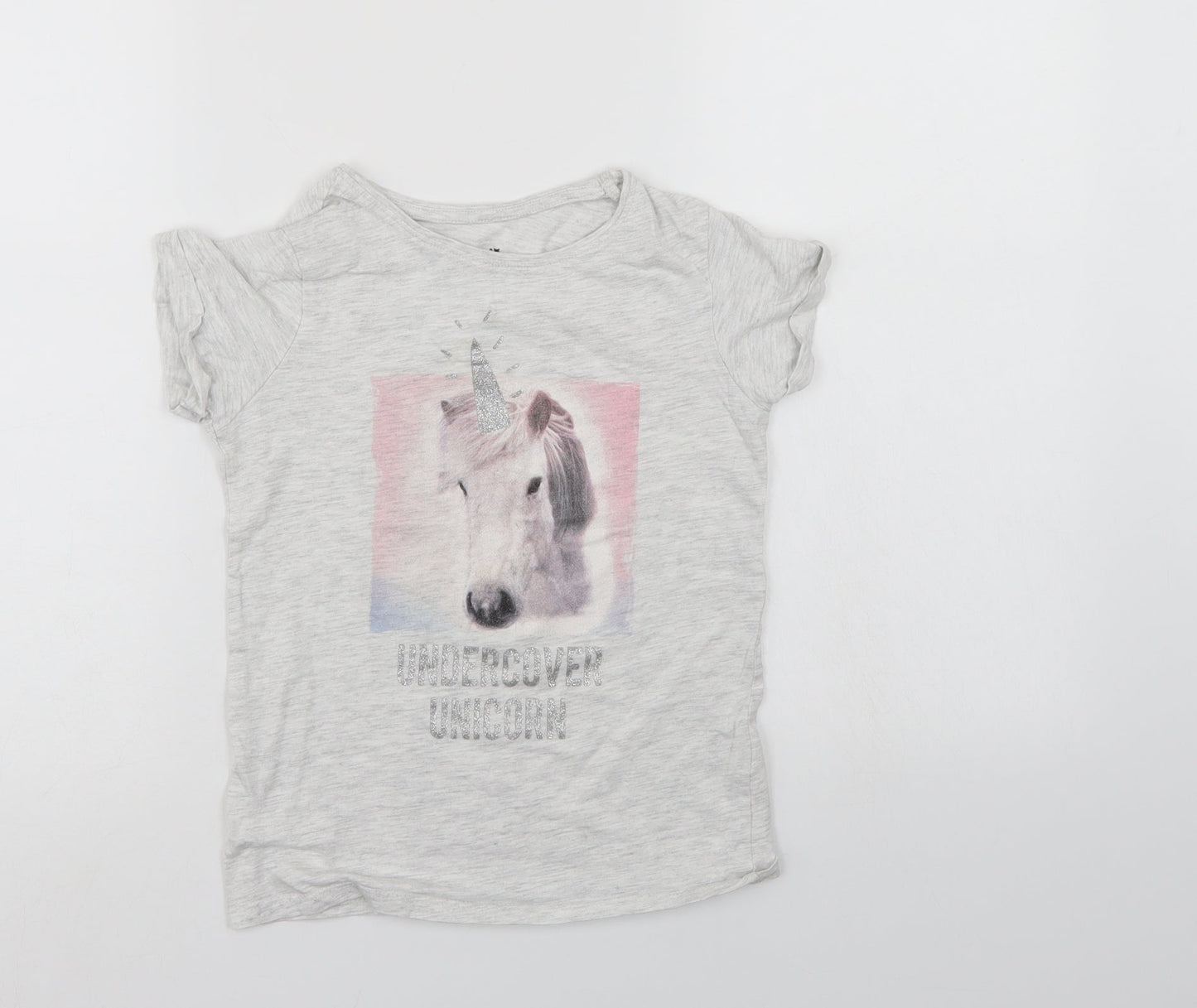 Primark Girls Grey   Basic T-Shirt Size 8-9 Years
