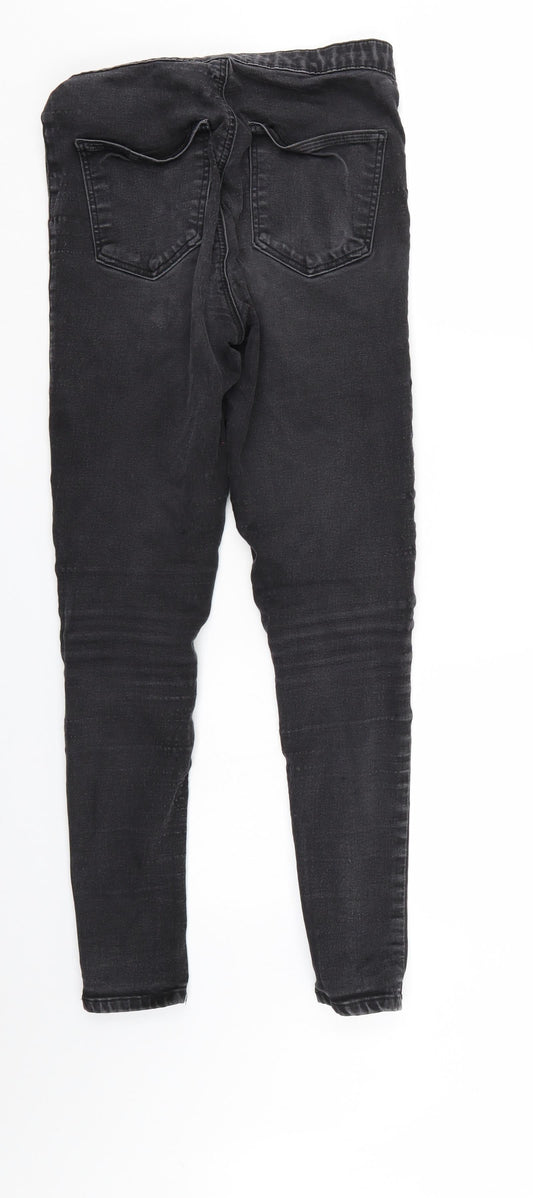 Top Shop Mens Black  Denim Tapered Jeans Size 28 L32 in