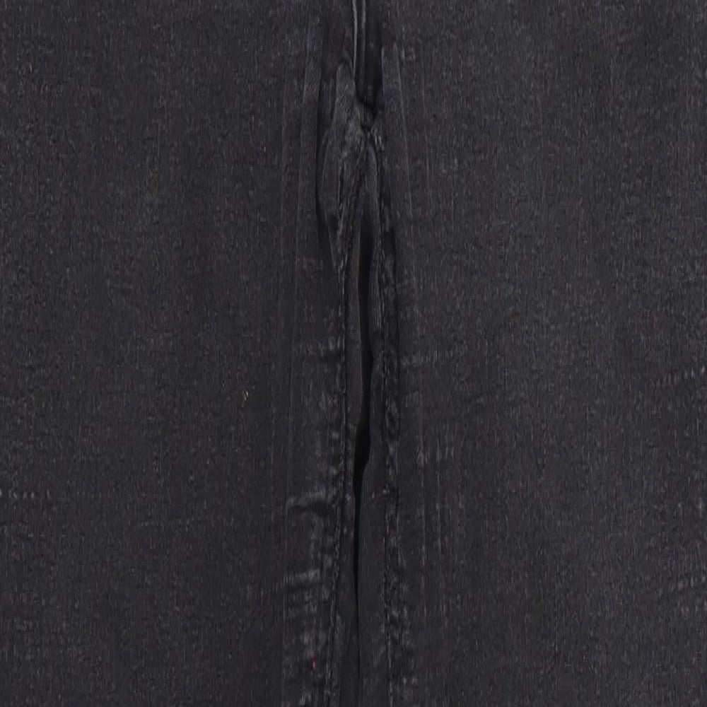Top Shop Mens Black  Denim Tapered Jeans Size 28 L32 in