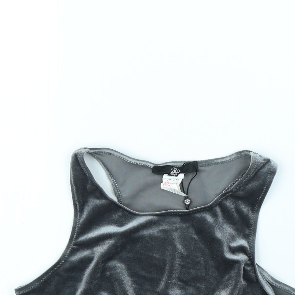 Missguided Womens Grey   Basic T-Shirt Size 10
