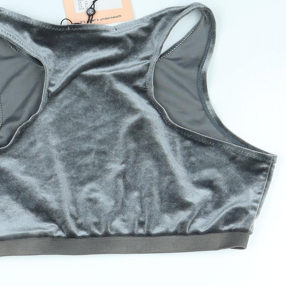 Missguided Womens Grey   Basic T-Shirt Size 10