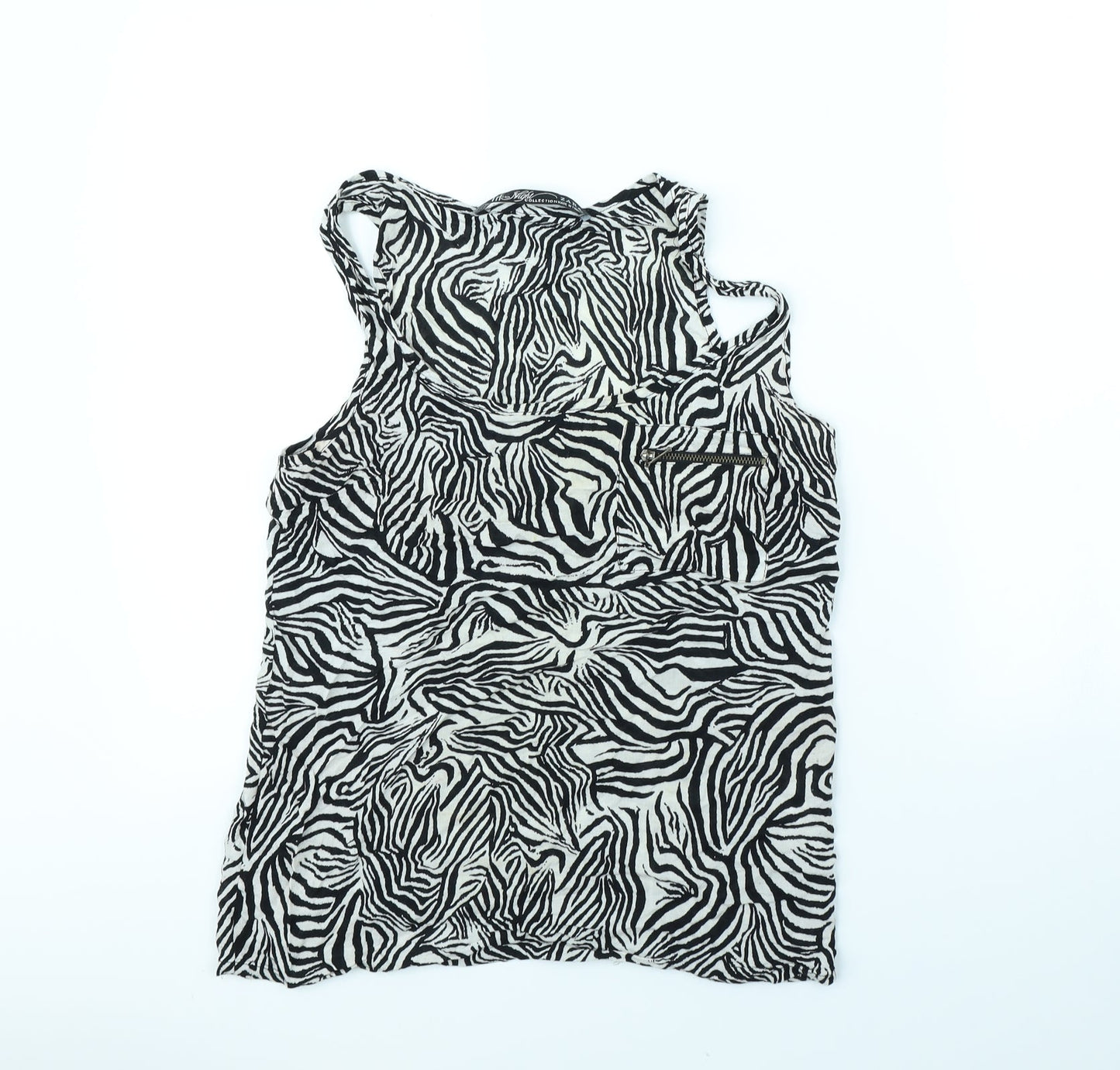 Zara Womens White Animal Print  Basic Tank Size M