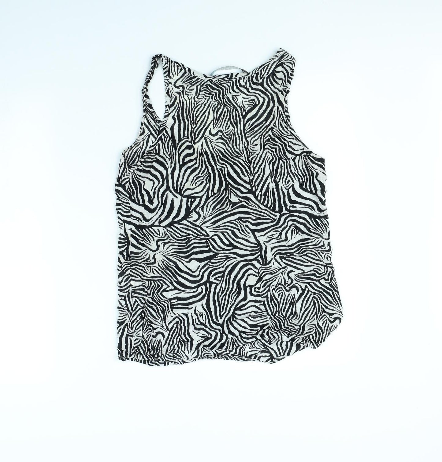 Zara Womens White Animal Print  Basic Tank Size M