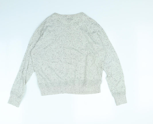 Topshop Womens Grey Polka Dot  Pullover Jumper Size 10