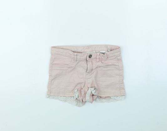 H&M Boys Pink  Denim Cargo Shorts Size 8 Years