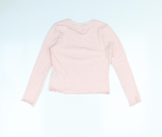 m&s Girls Pink   Basic Blouse Size 9 Years