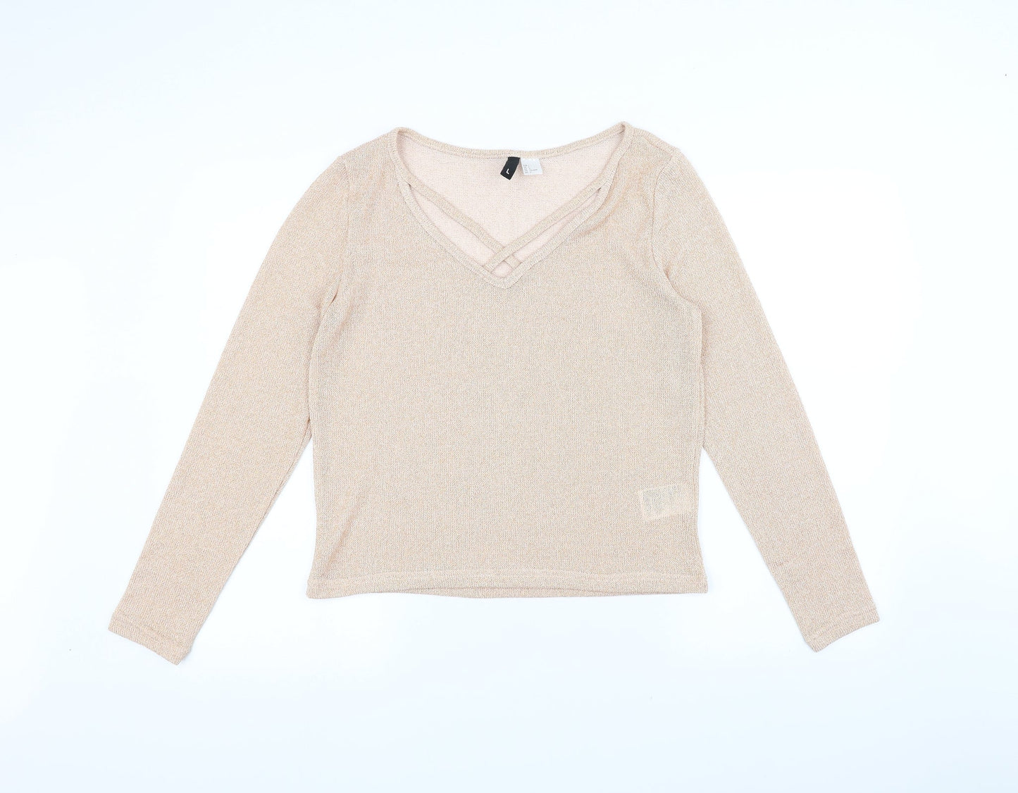 H&M Womens Beige   Pullover Jumper Size L