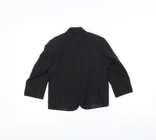 Preworn Boys Blue Striped  Jacket  Size 3 Years