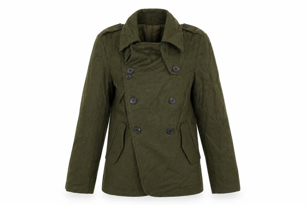 DAS Womens Green   Pea Coat Coat Size M