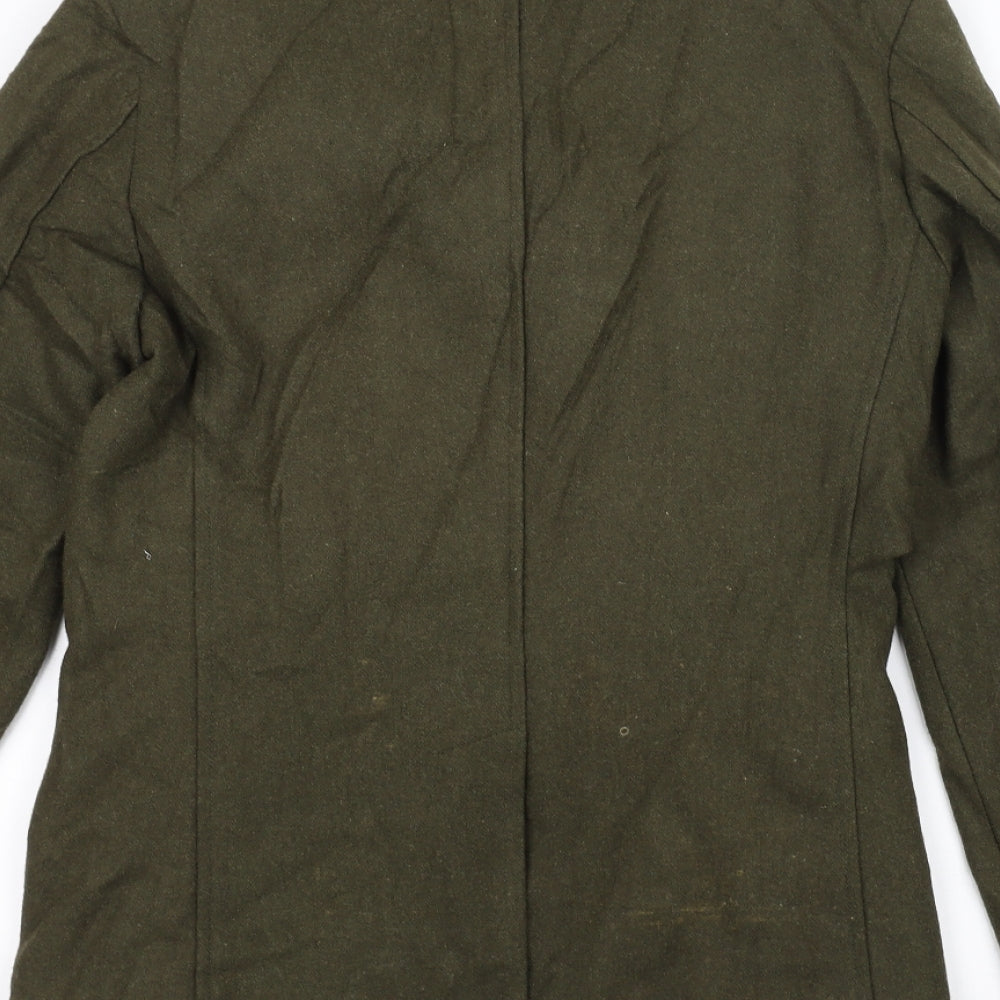 DAS Womens Green   Pea Coat Coat Size M