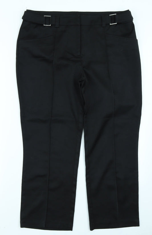 NEXT Womens Black   Trousers  Size 14 L28 in