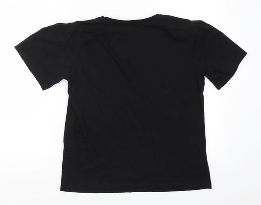 Zara Womens Black   Basic T-Shirt Size M  - Glam City Night