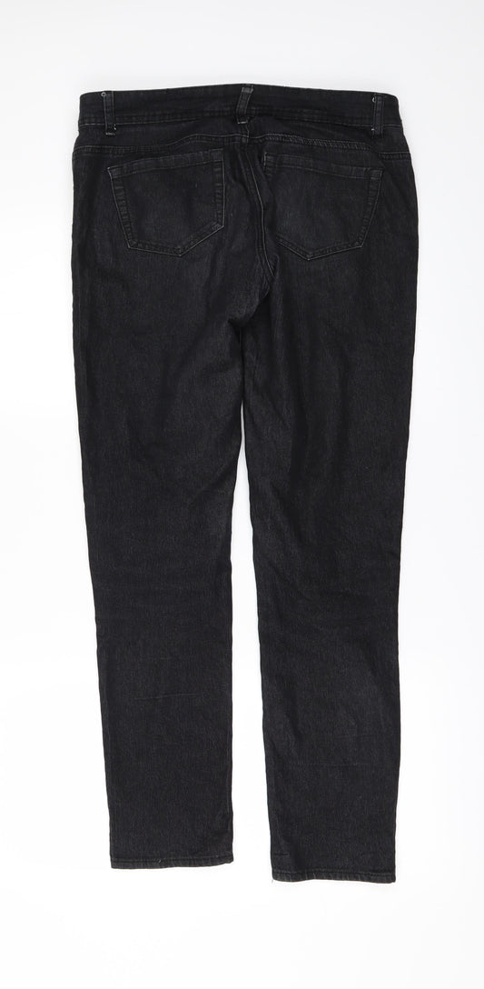 Denim & Co. Womens Black  Denim Skinny Jeans Size 12 L29 in