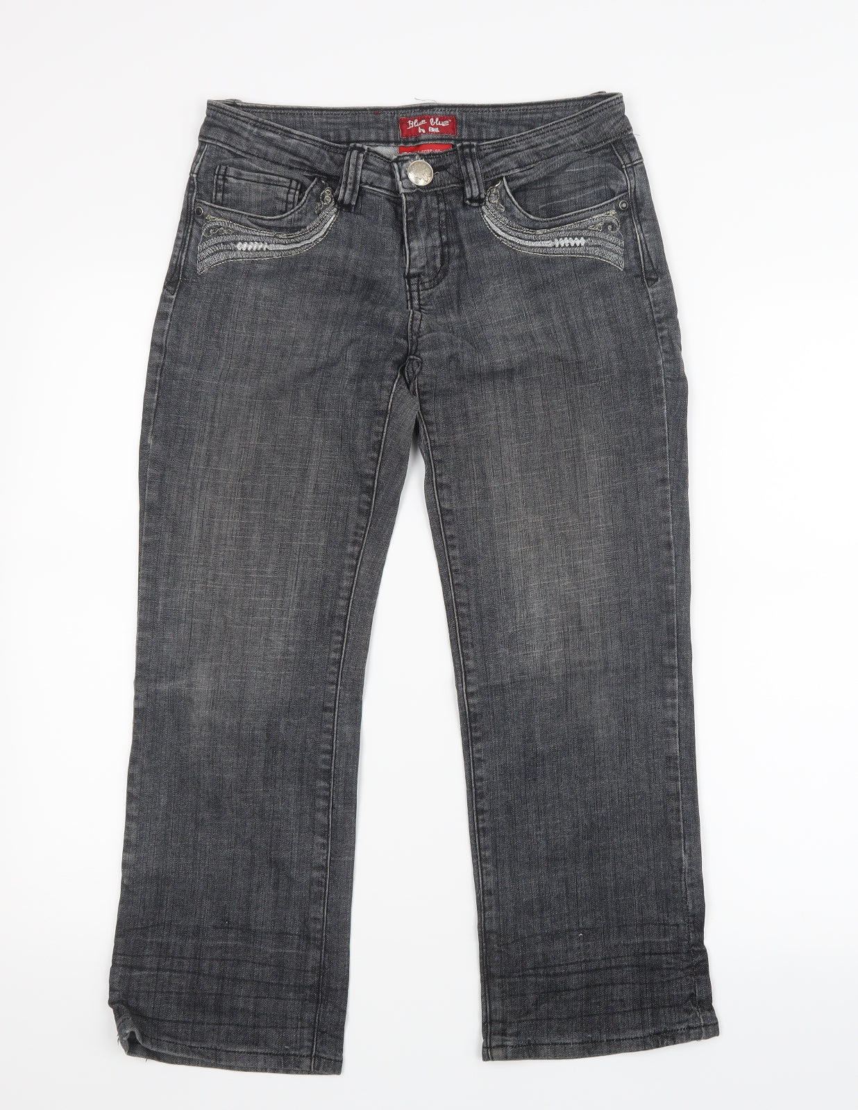 Blue Blue Womens Blue  Denim Straight Jeans Size 29 in L24.5 in