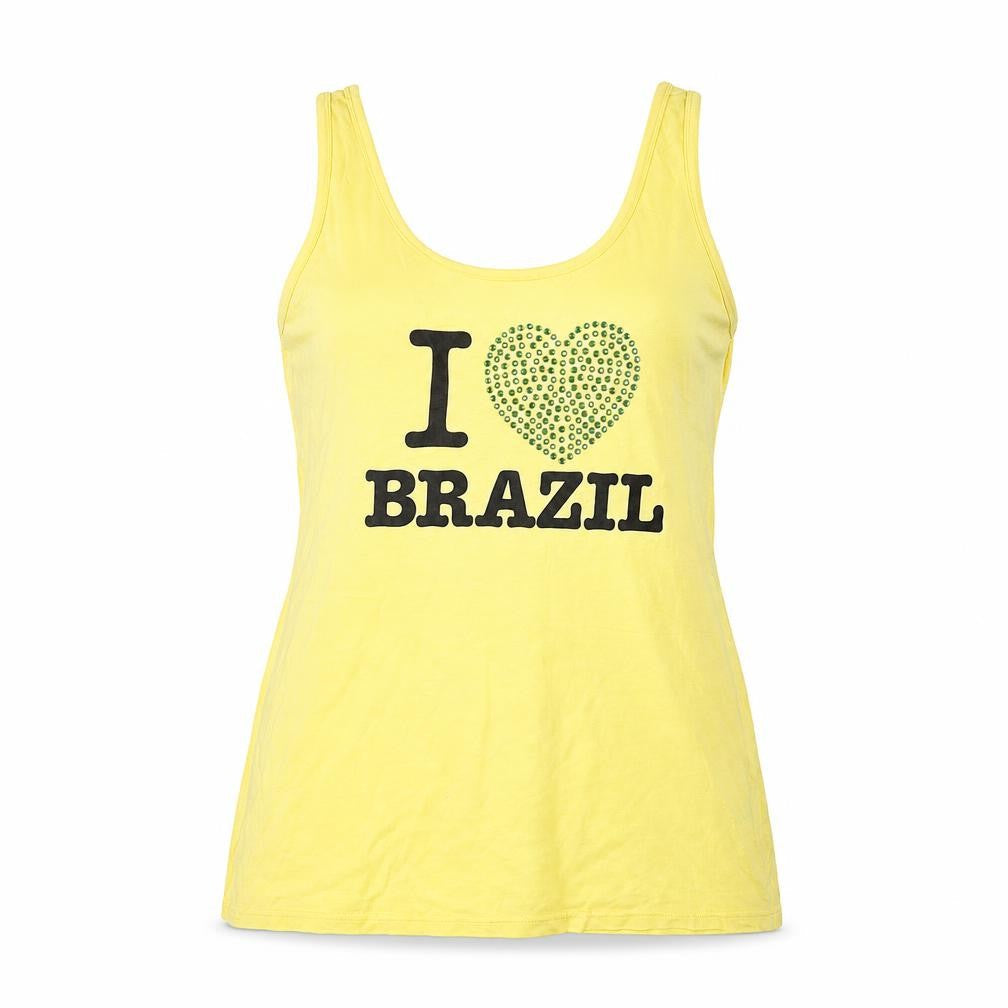 Dorothy Perkins Womens Yellow   Basic Tank Size 14  - i heart brazil