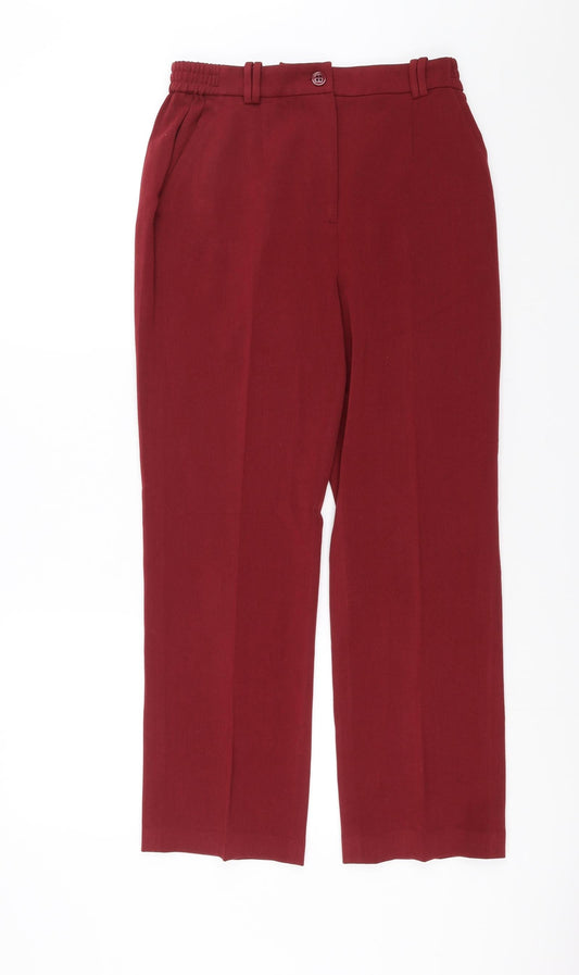 Oscar B Womens Red   Trousers  Size 10 L27 in