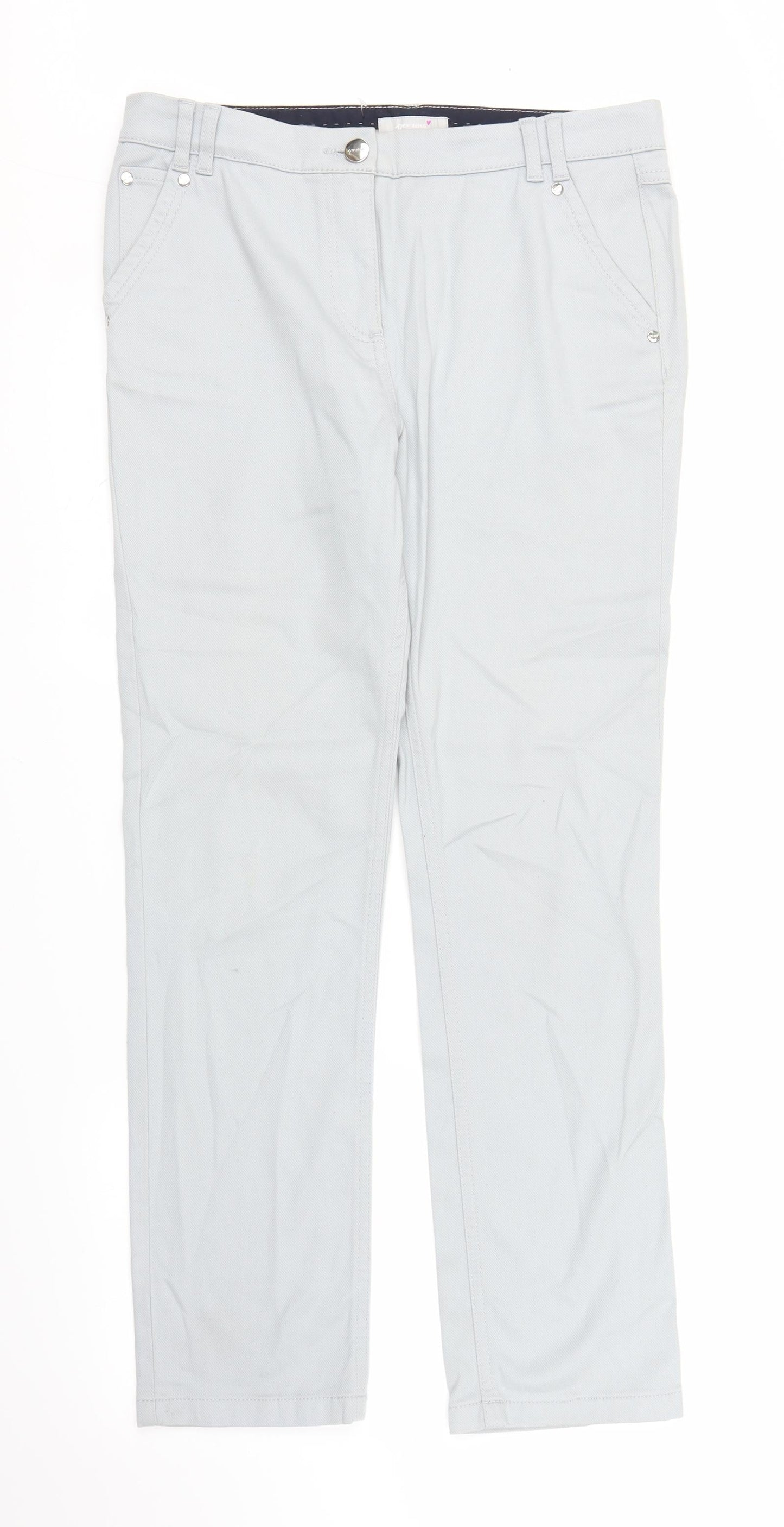 M&S Womens Grey  Denim Carpenter Trousers Size 12 L29 in