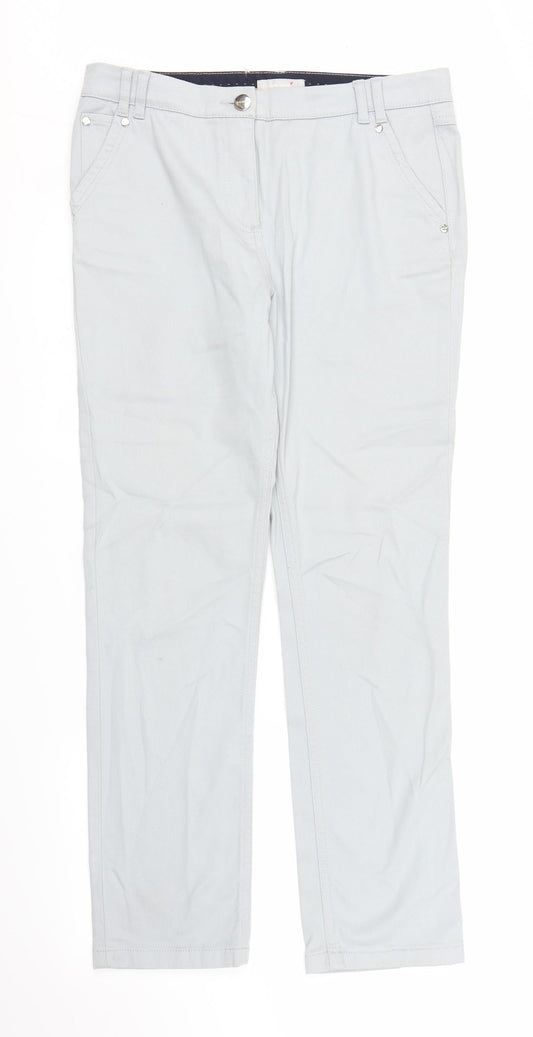 M&S Womens Grey  Denim Carpenter Trousers Size 12 L29 in