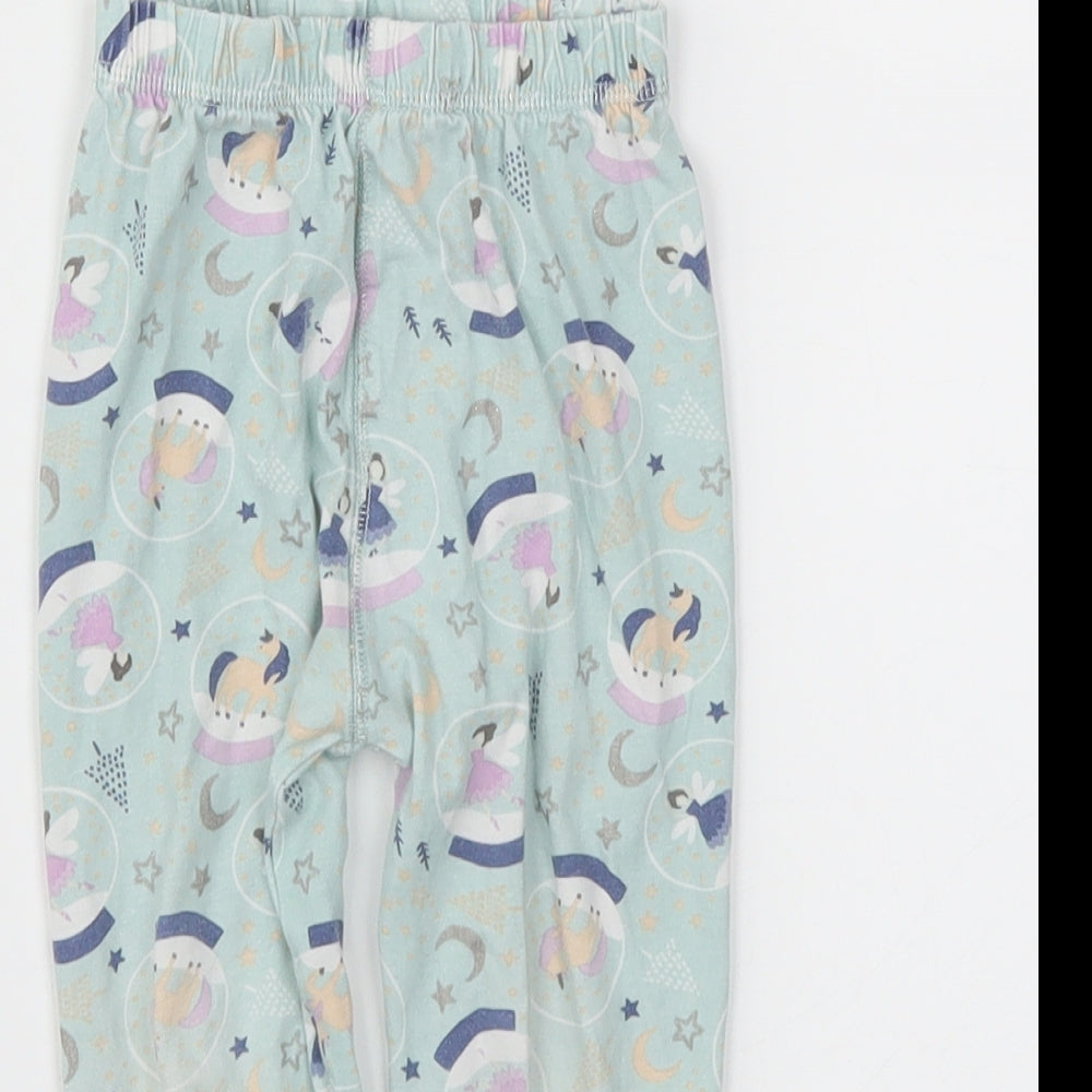 TU Girls Blue Animal Print  Jogger Trousers Size 2-3 Years