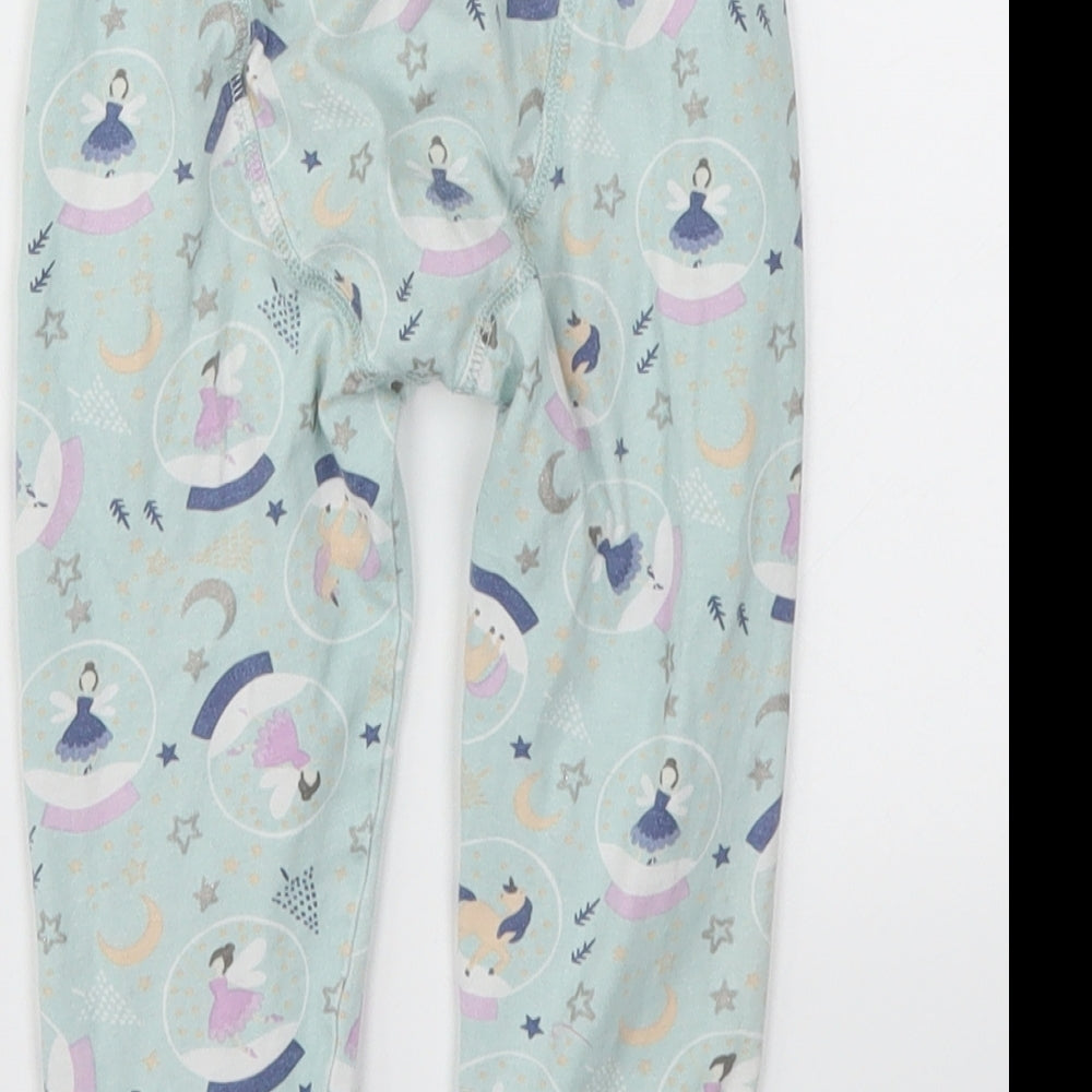 TU Girls Blue Animal Print  Jogger Trousers Size 2-3 Years