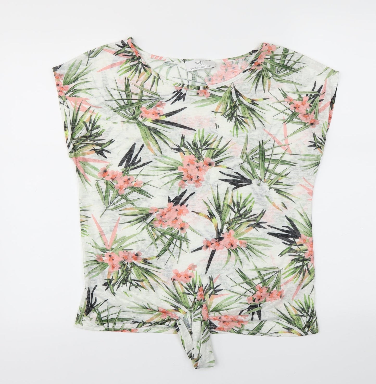 Wallis Womens Green Floral  Camisole T-Shirt Size S