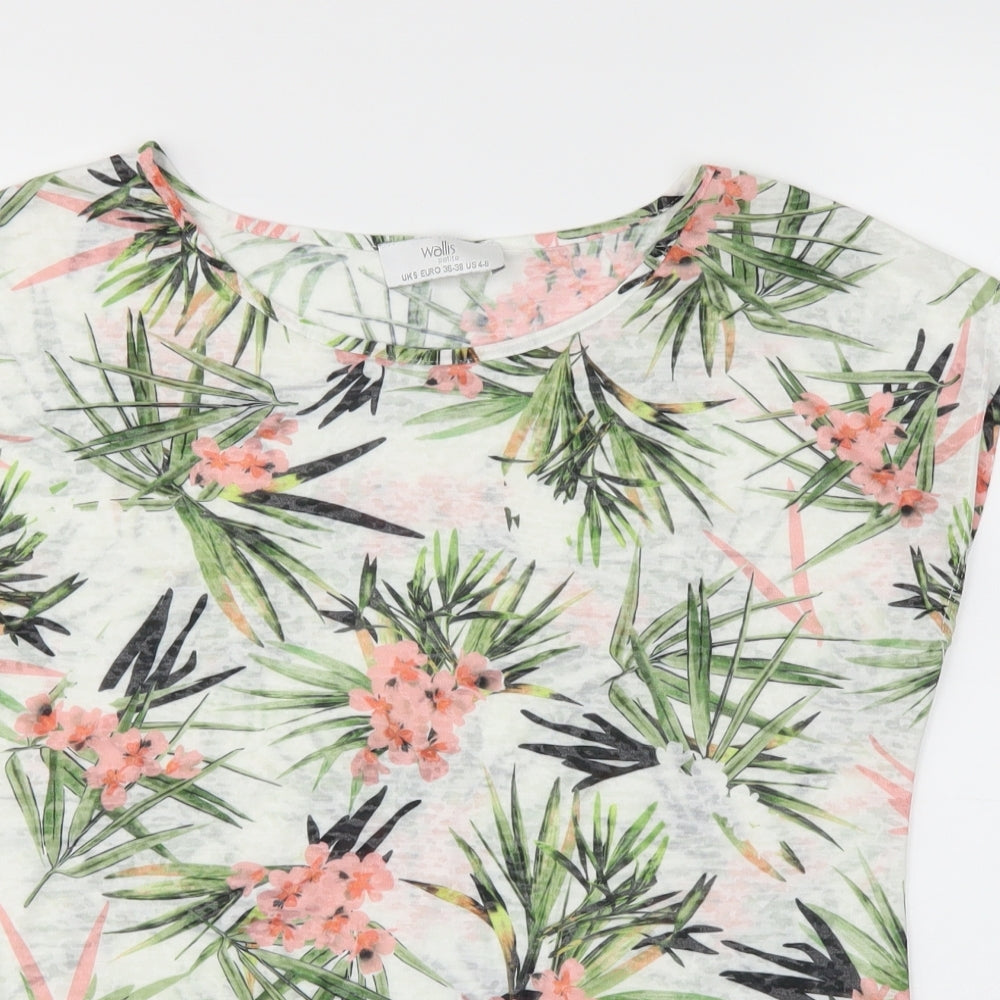Wallis Womens Green Floral  Camisole T-Shirt Size S