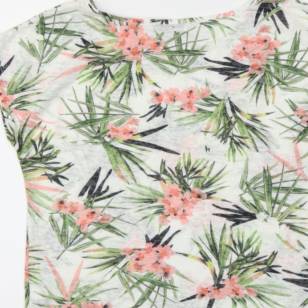 Wallis Womens Green Floral  Camisole T-Shirt Size S