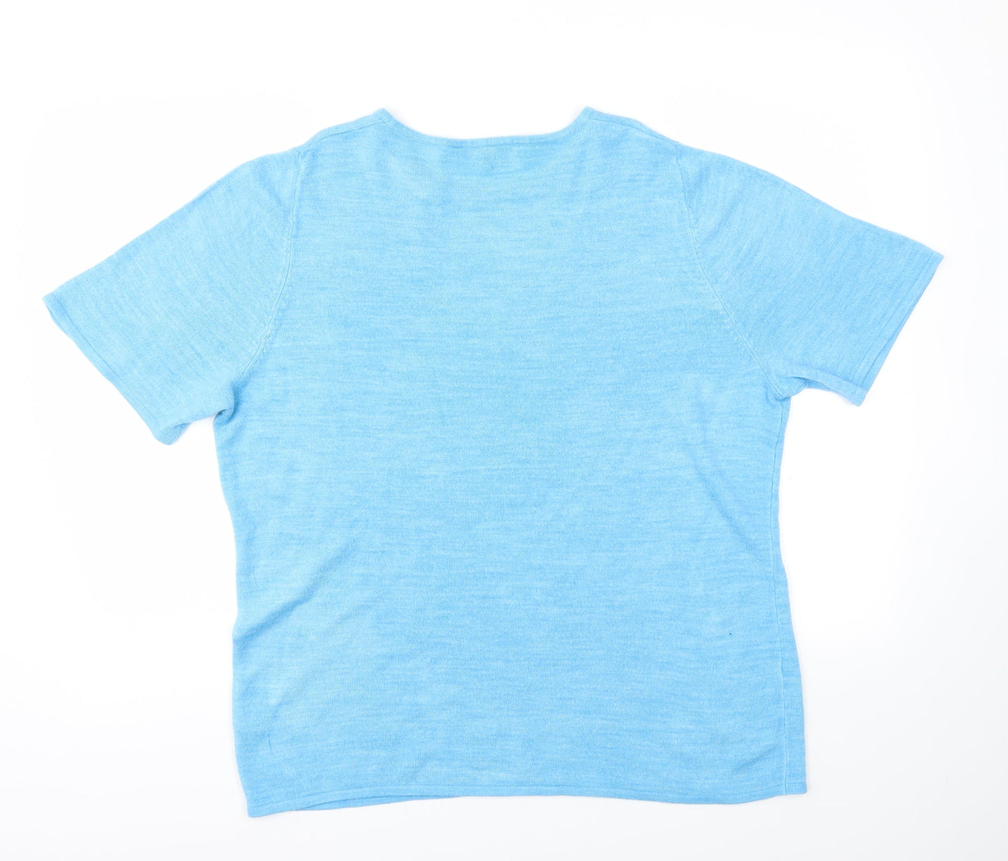 Love knitwear Womens Blue   Basic T-Shirt Size 18