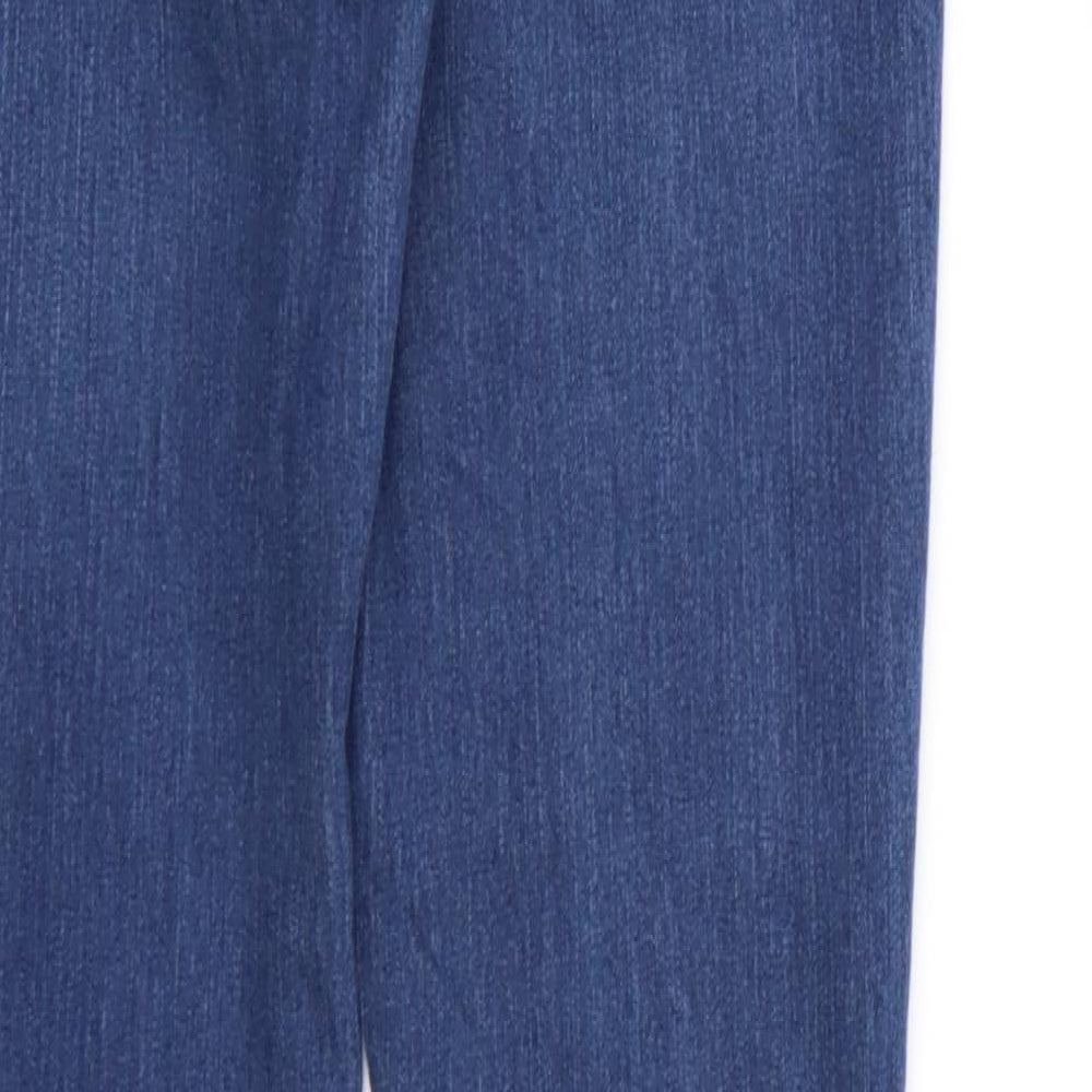 Denim & Co. Womens Blue  Denim Straight Jeans Size 8 L31 in