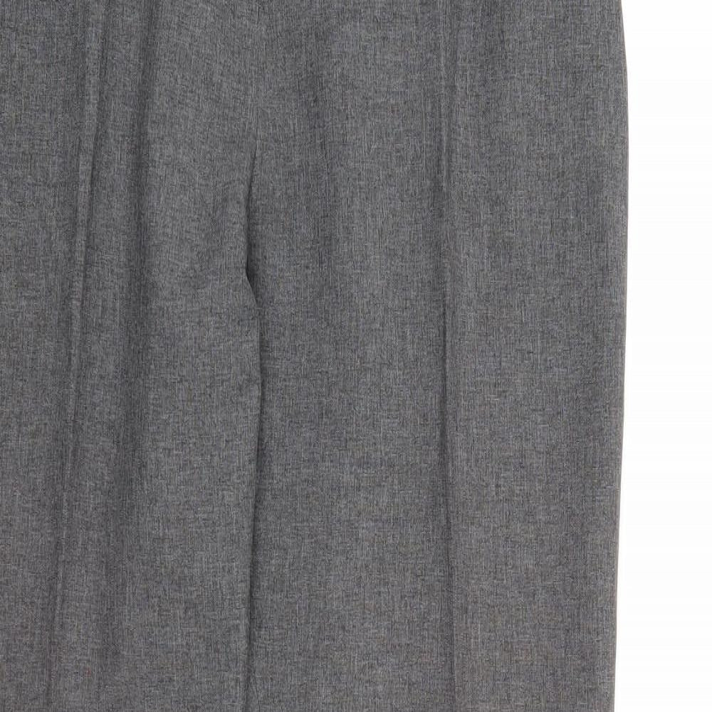 SQV Womens Grey  Rayon Dress Pants Trousers Size 14 L30 in