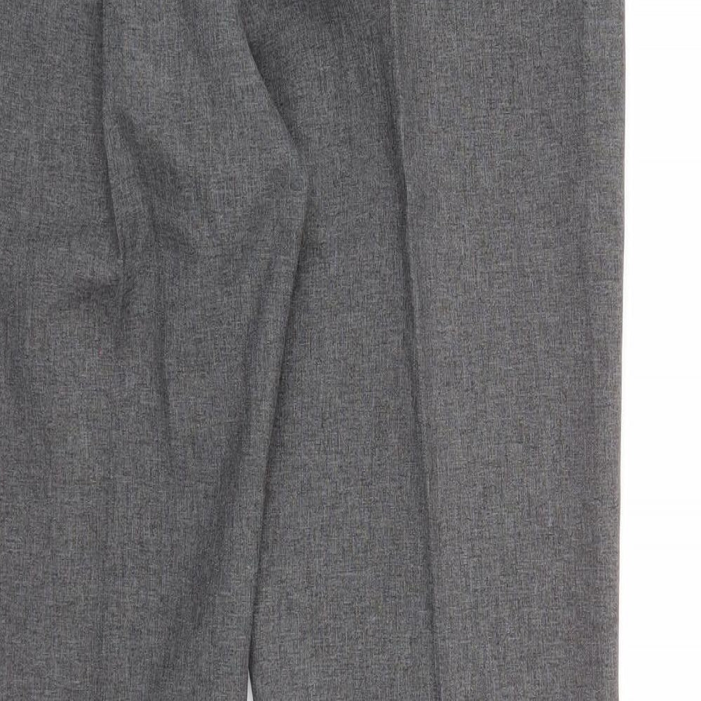 SQV Womens Grey  Rayon Dress Pants Trousers Size 14 L30 in
