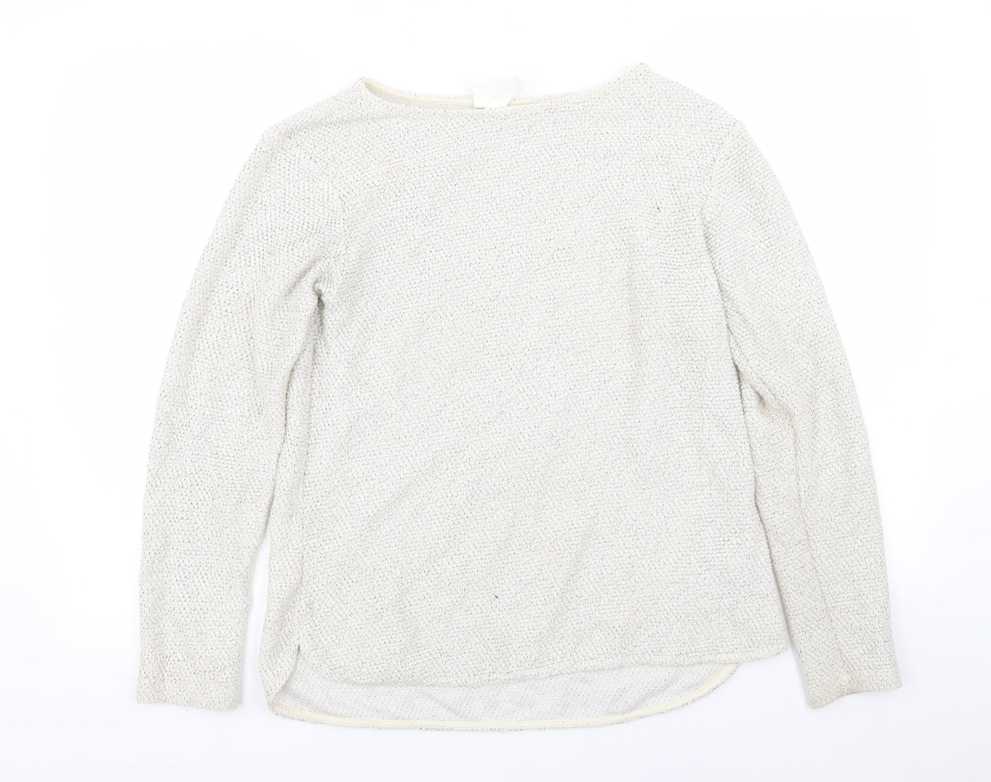 H&M Womens White   Pullover Jumper Size S