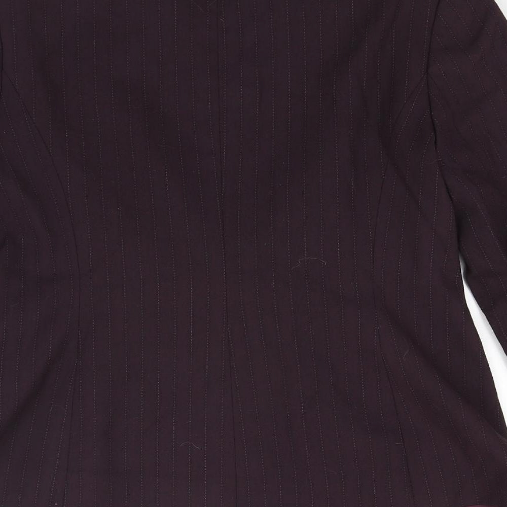J taylor Womens Red Striped  Jacket Coat Size 12