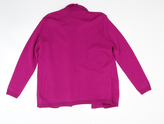 Impressions Womens Pink Striped Knit Pullover Jumper Size M