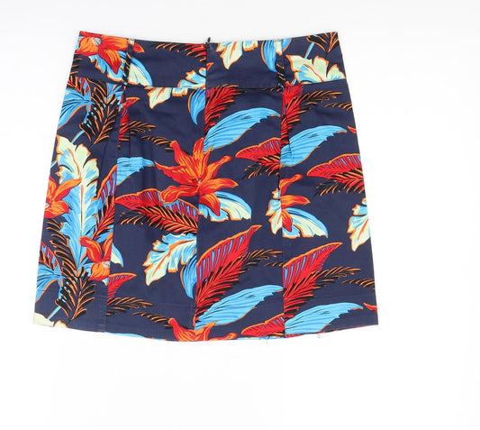 Ad lib Womens Multicoloured Floral  Mini Skirt Size 8