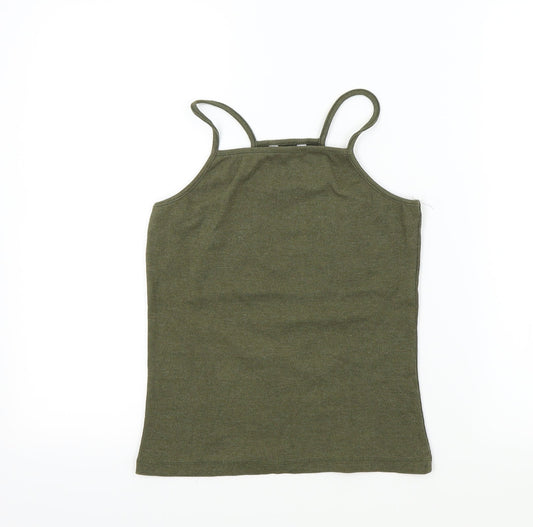 Candy Couture Girls Green Colourblock  Basic T-Shirt Size 15 Years