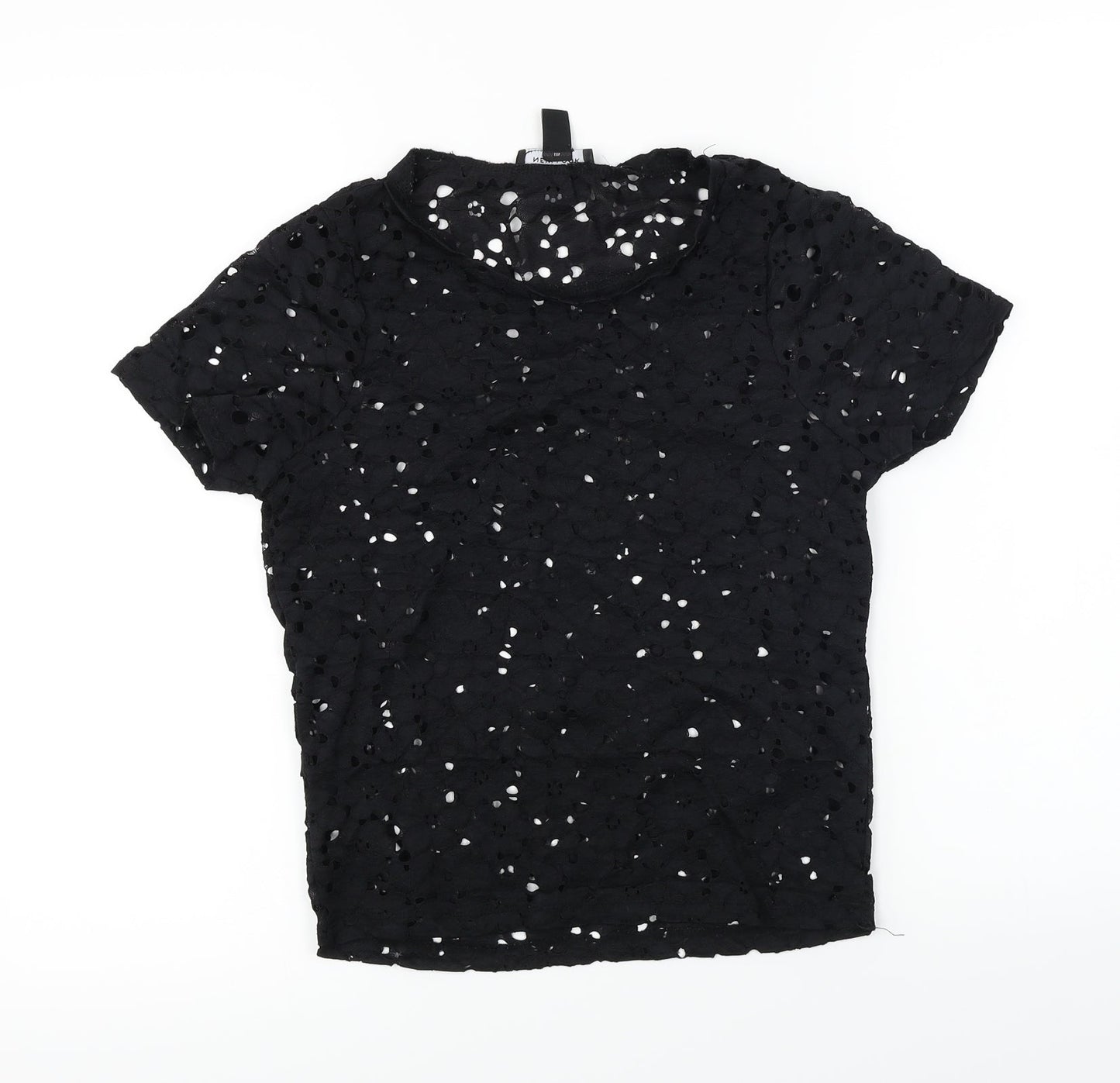 New Look  Womens Black Floral  Basic T-Shirt Size 8