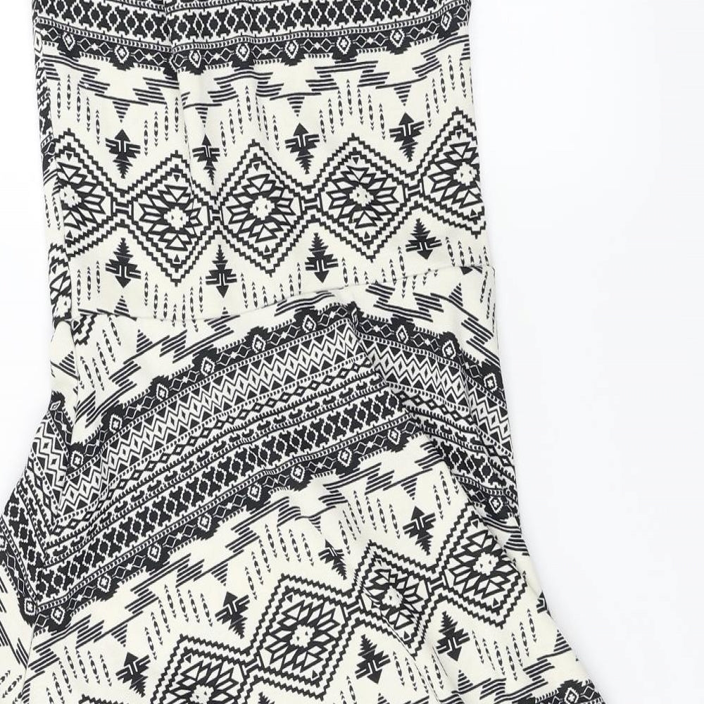 H&M Womens Ivory Herringbone  A-Line  Size 10