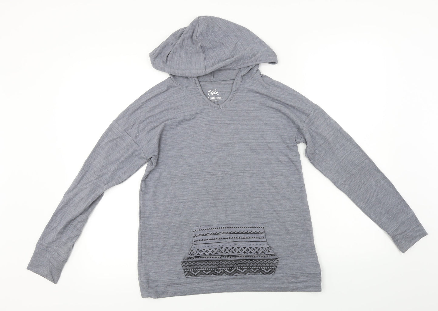 Justice  Womens Grey   Pullover Hoodie Size 14