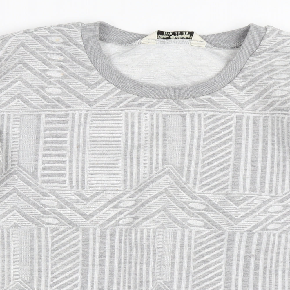 Miss Selfridge Womens Grey   Pullover Sweatshirt Size 8
