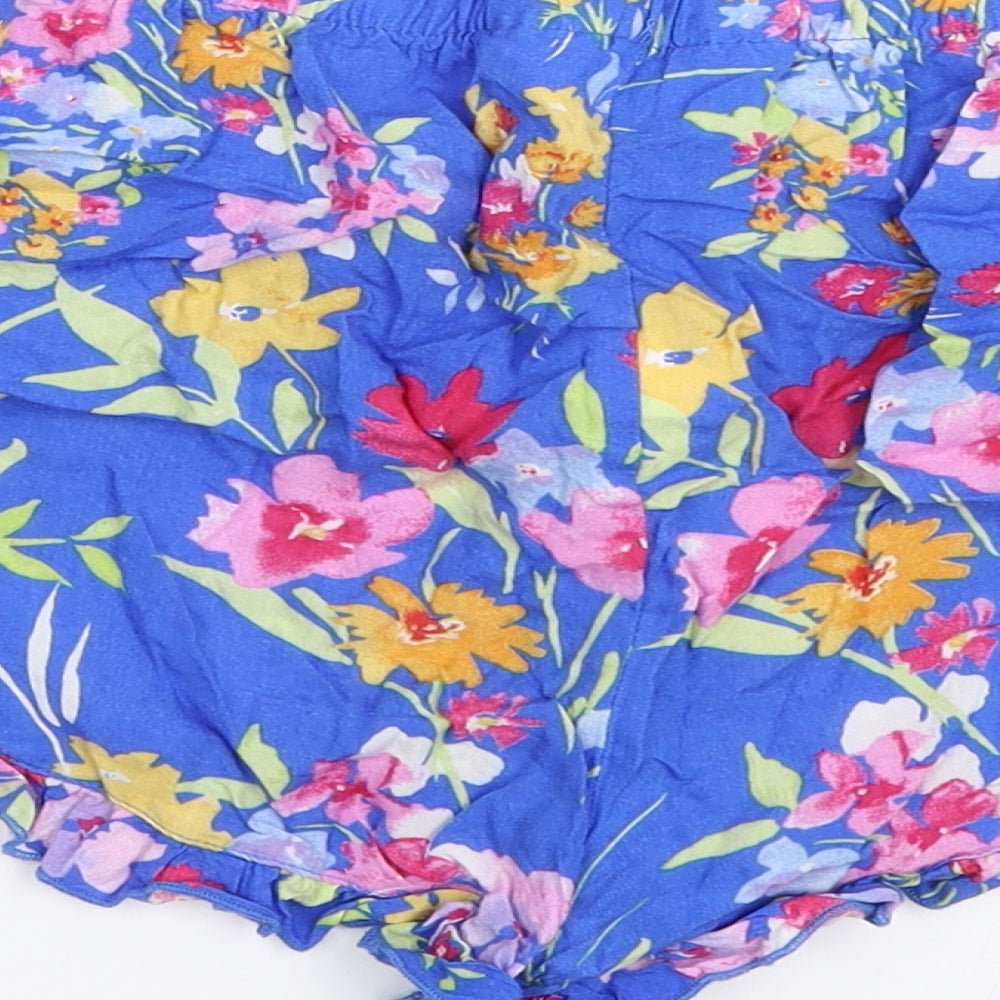 Primark Womens Blue Floral  Top Lounge Pants Size M