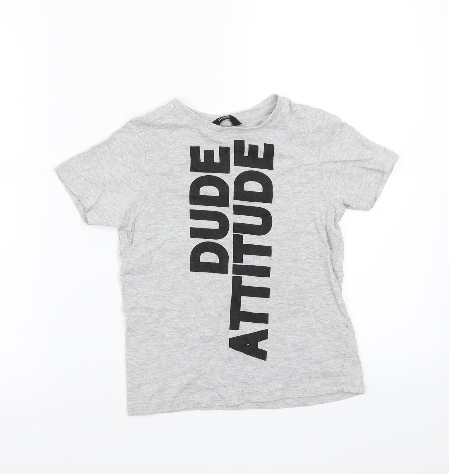 George Boys Grey   Basic T-Shirt Size 5-6 Years