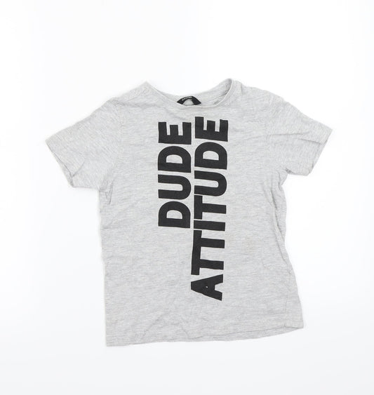 George Boys Grey   Basic T-Shirt Size 5-6 Years