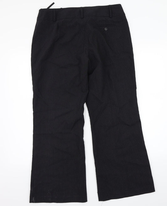 F&F Womens Black Striped  Trousers  Size 14 L29 in