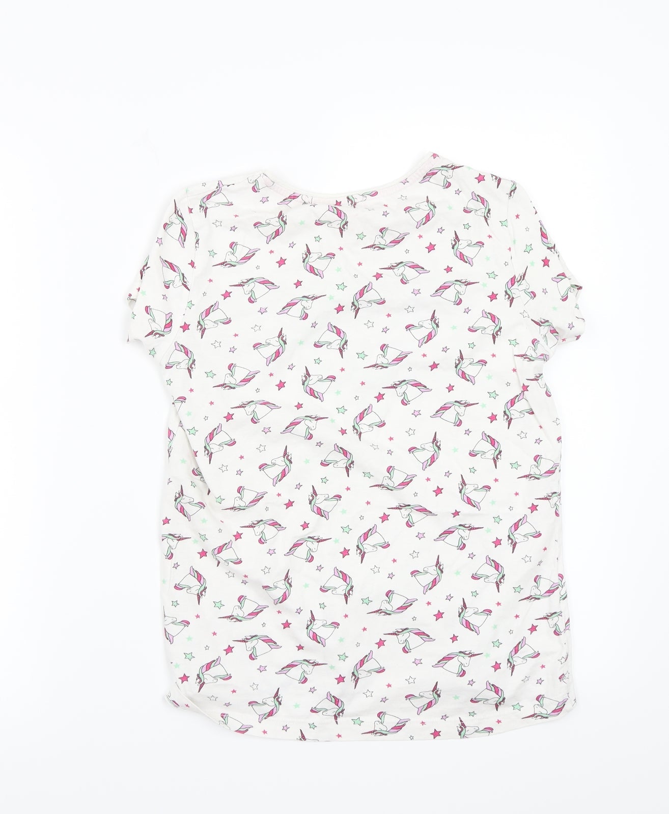 Primark Girls White  Rayon Basic T-Shirt Size 13 Years