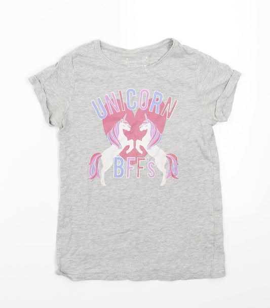 Primark Girls Grey   Basic T-Shirt Size 11 Years