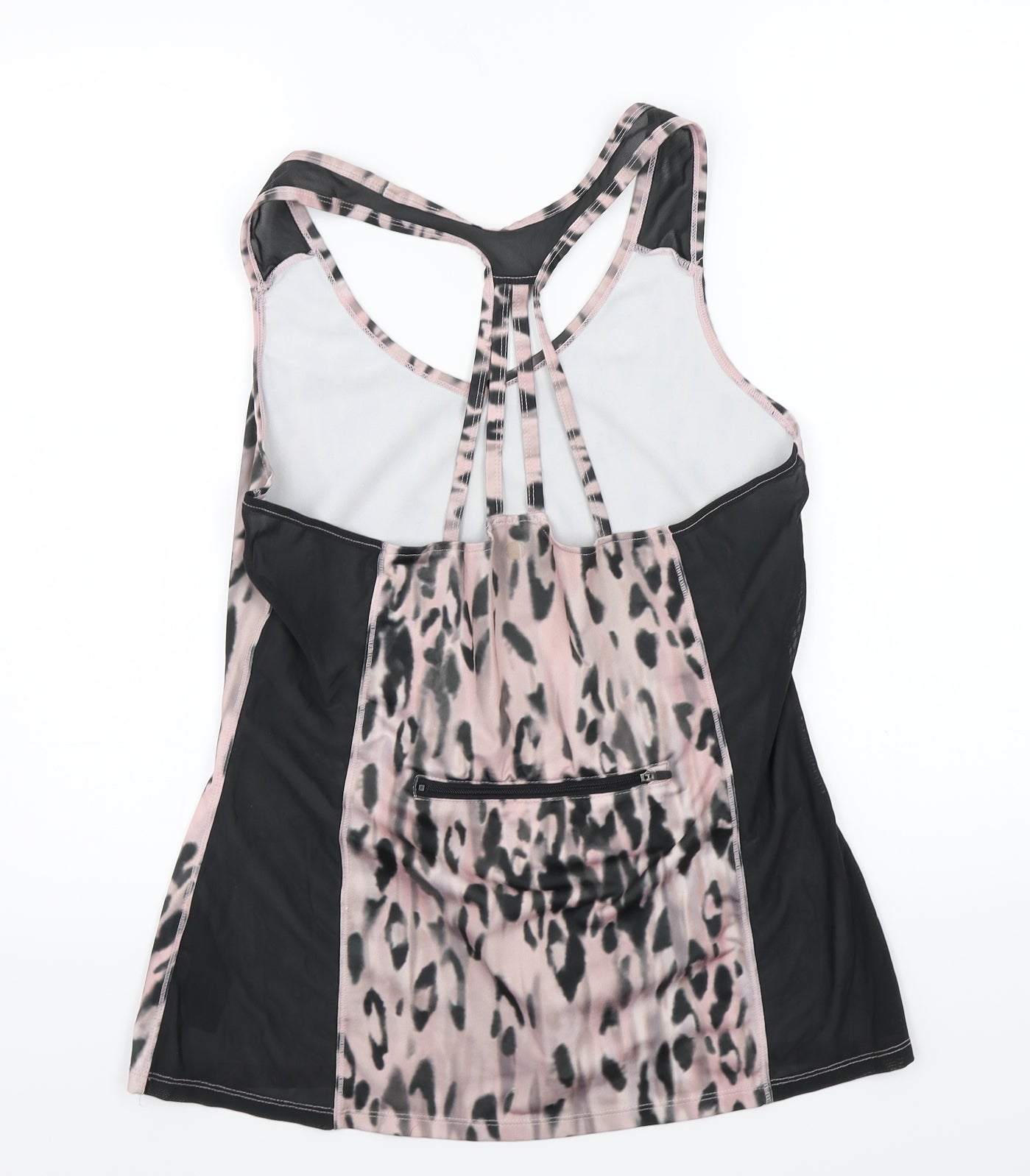 NINE Womens Pink Animal Print  Basic T-Shirt Size L