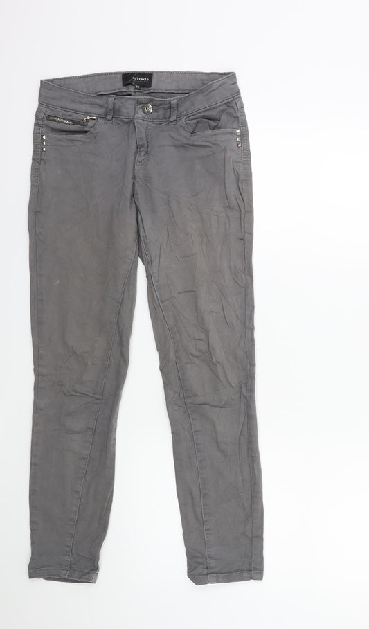 RESERVED Womens Grey  Denim Skinny Jeans Size 6 L27 in
