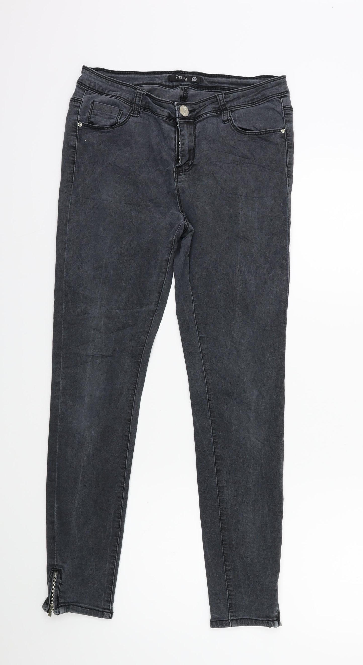 Sinsay Womens Grey  Denim Skinny Jeans Size M L27 in